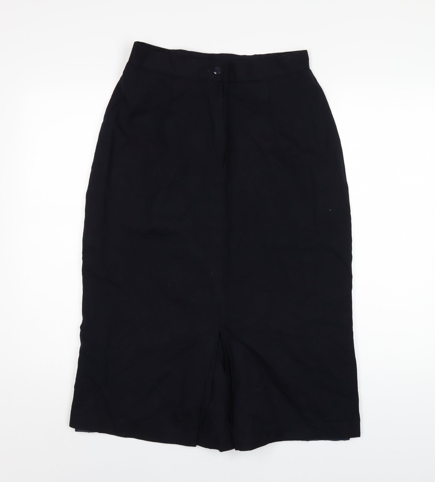 Miss Smith Womens Blue Wool A-Line Skirt Size 14 Zip