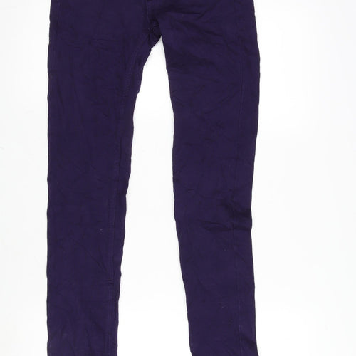 FC Jeans Womens Purple Cotton Blend Tapered Jeans Size 6 L31.5 in Regular Zip