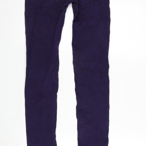 FC Jeans Womens Purple Cotton Blend Tapered Jeans Size 6 L31.5 in Regular Zip