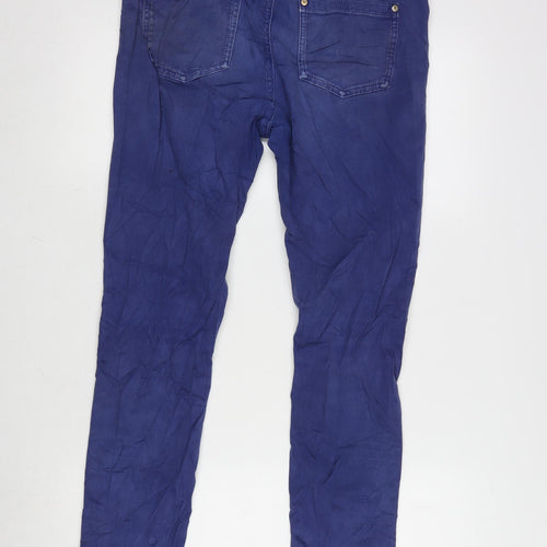 Oasis Womens Purple Cotton Blend Straight Jeans Size 30 in L27 in Regular Zip