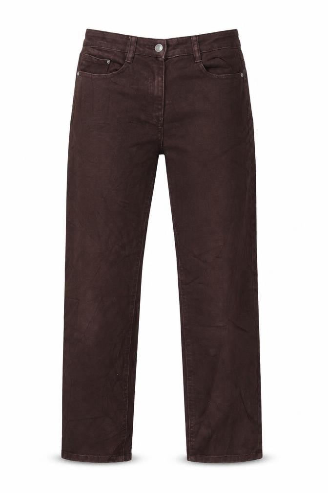 NEXT Womens Brown Cotton Blend Straight Jeans Size 6 L26 in Regular Zip - Emma Willis.