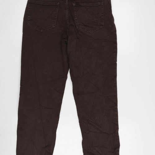 NEXT Womens Brown Cotton Blend Straight Jeans Size 6 L26 in Regular Zip - Emma Willis.