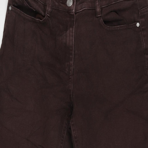 NEXT Womens Brown Cotton Blend Straight Jeans Size 6 L26 in Regular Zip - Emma Willis.