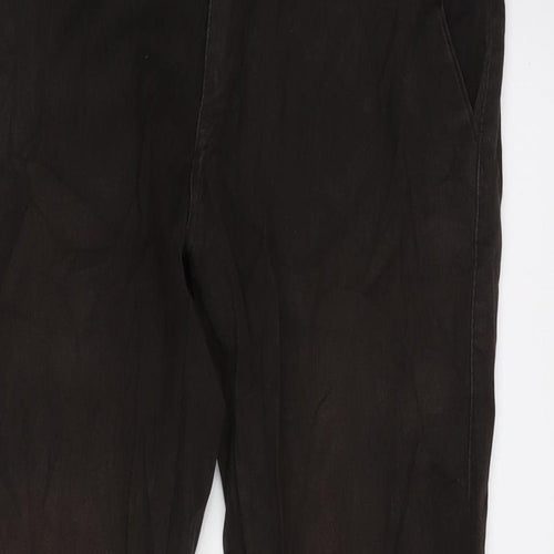 Leaves Plus Mens Brown Cotton Blend Straight Jeans Size 30 in L32 in Regular Zip