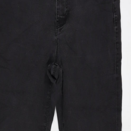 Dorothy Perkins Womens Grey Cotton Blend Tapered Jeans Size 6 L27 in Regular Zip
