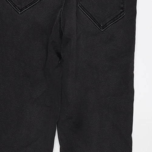 Dorothy Perkins Womens Grey Cotton Blend Tapered Jeans Size 6 L27 in Regular Zip