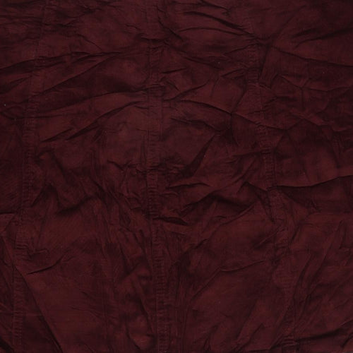 Matalan Womens Red Cotton A-Line Skirt Size 14 Button
