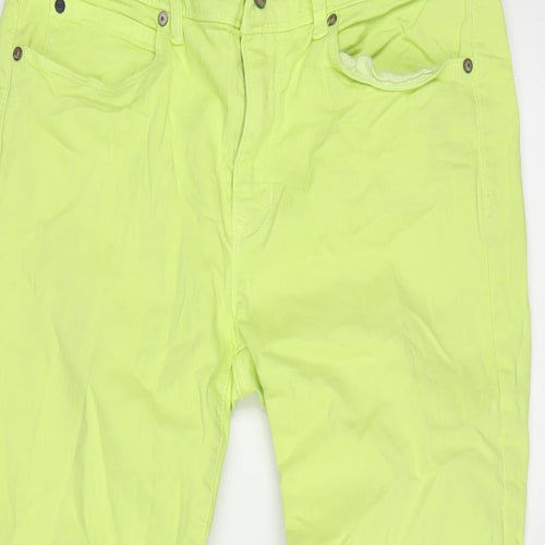 Gap Womens Yellow Cotton Blend Tapered Jeans Size 26 in L26.5 in Regular Zip