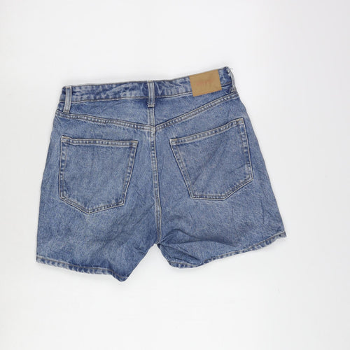 Weekday Womens Blue Cotton Bermuda Shorts Size 26 in Regular Zip