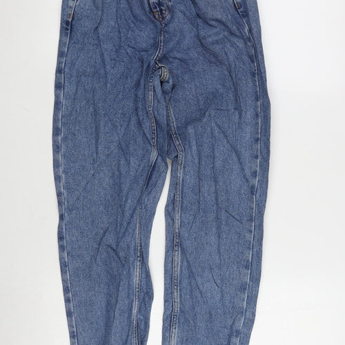New Look Womens Blue Cotton Blend Straight Jeans Size 6 L28 in Regular Zip - Waisty 22 Inches.