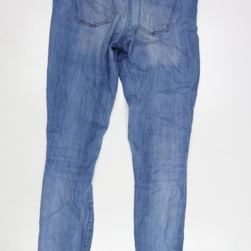 Gap 1969 Womens Blue Cotton Blend Tapered Jeans Size 30 in L28 in Regular Zip