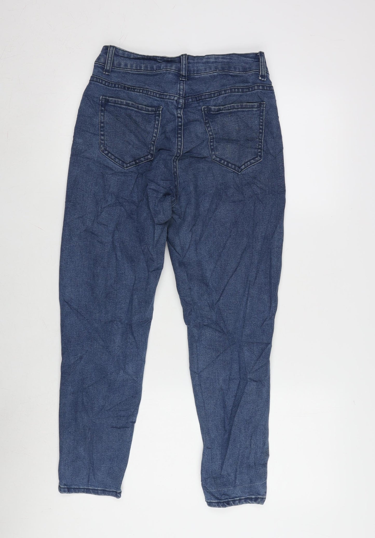 Philippo plieno Womens Blue Cotton Blend Tapered Jeans Size 26 in L23.5 in Regular Zip