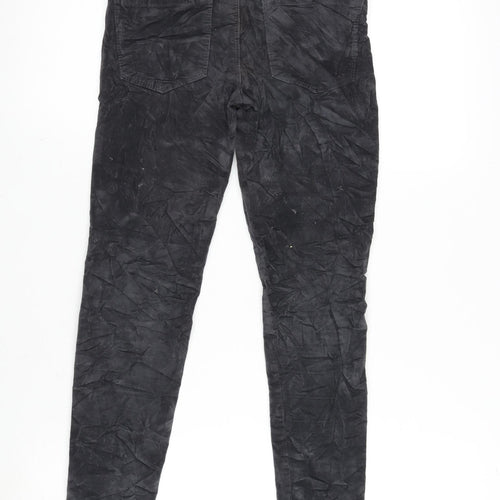 Zara Girls Grey Cotton Capri Trousers Size 9-10 Years L23 in Regular Zip
