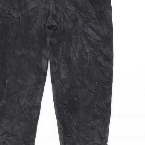 Zara Girls Grey Cotton Capri Trousers Size 9-10 Years L23 in Regular Zip