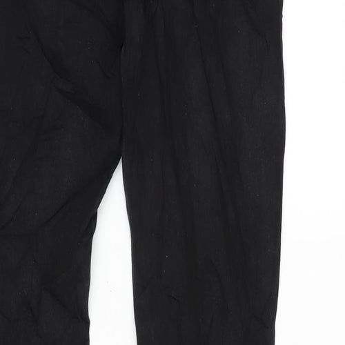 Denim & Co. Womens Black Cotton Blend Tapered Jeans Size 6 L29 in Regular Zip