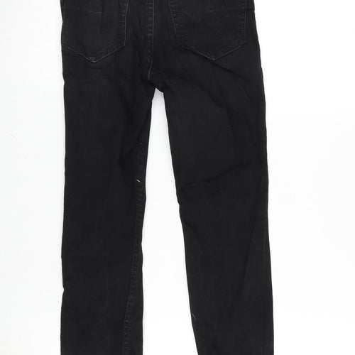 New Look Womens Grey Cotton Blend Tapered Jeans Size 6 L24 in Regular Zip