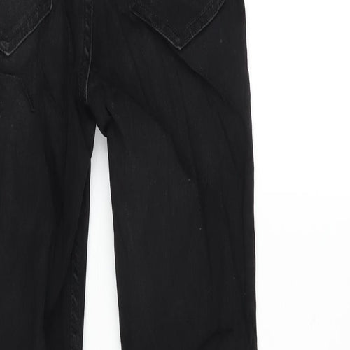 New Look Womens Grey Cotton Blend Tapered Jeans Size 6 L24 in Regular Zip