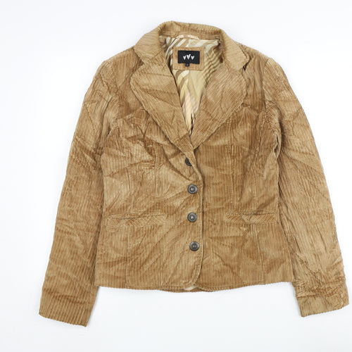 Marks and Spencer Womens Brown Jacket Size 12 Button