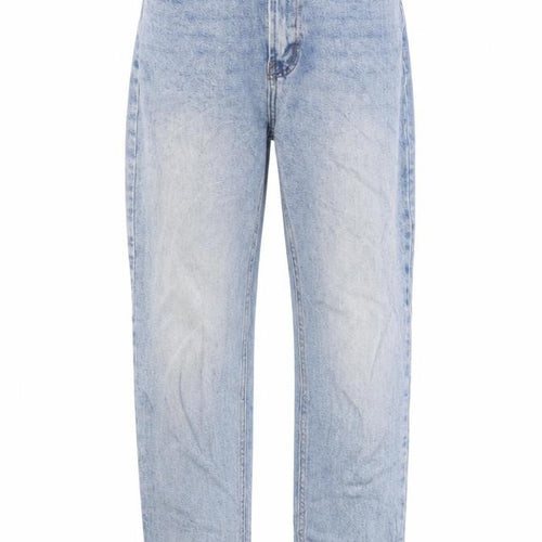 Denim & Co. Womens Blue Cotton Blend Straight Jeans Size 6 L25 in Regular Zip