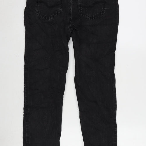 TU Womens Grey Cotton Blend Straight Jeans Size 10 L27 in Regular Zip