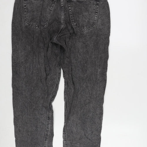 Denim Glassons Womens Grey Cotton Straight Jeans Size 8 L26 in Regular Zip