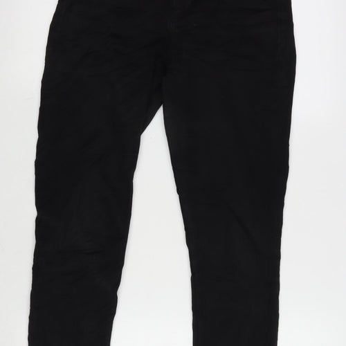 Monki Womens Black Cotton Blend Tapered Jeans Size 28 in L25 in Regular Zip