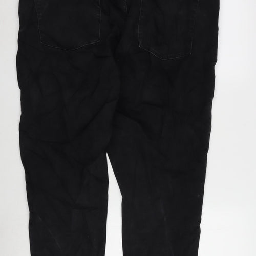 F&F Womens Grey Cotton Blend Straight Jeans Size 20 L27 in Regular Zip