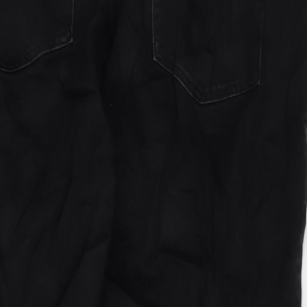 F&F Womens Grey Cotton Blend Straight Jeans Size 20 L27 in Regular Zip