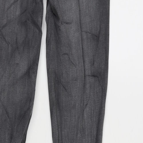 French Connection Womens Grey Cotton Blend Tapered Jeans Size 10 L28 in Regular Zip