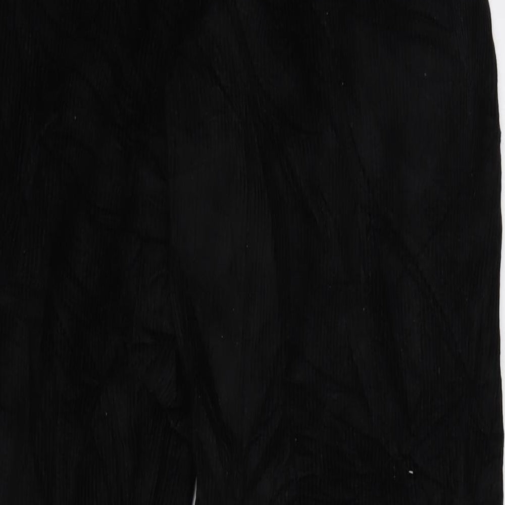 TU Mens Black Cotton Trousers Size 32 in L31 in Regular Zip