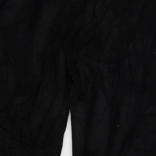 TU Mens Black Cotton Trousers Size 32 in L31 in Regular Zip