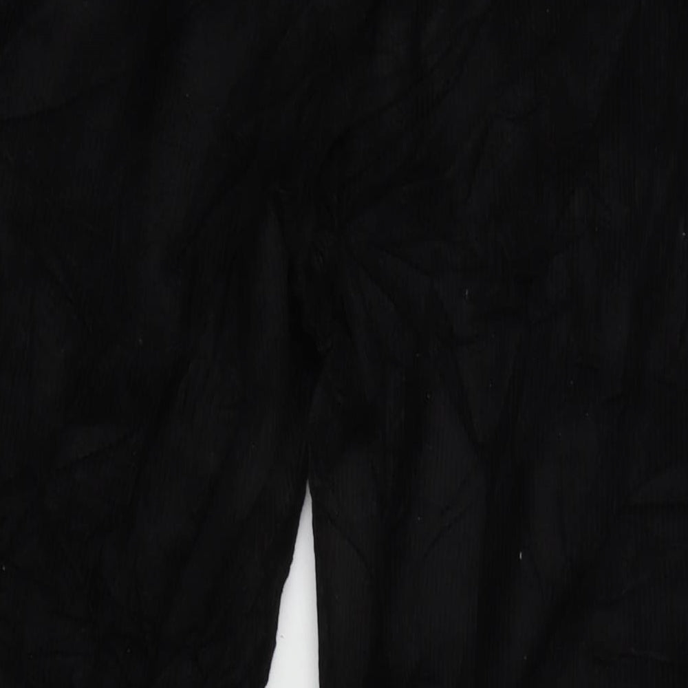 TU Mens Black Cotton Trousers Size 32 in L31 in Regular Zip