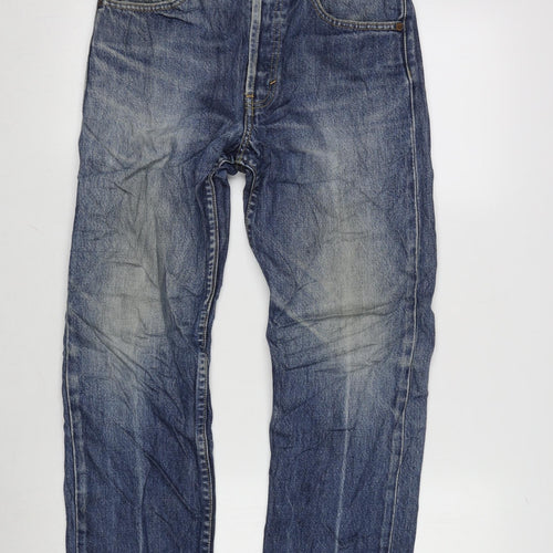 Gap Mens Blue Cotton Straight Jeans Size 38 in L26 in Regular Zip