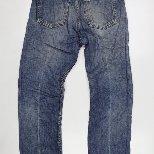 Gap Mens Blue Cotton Straight Jeans Size 38 in L26 in Regular Zip