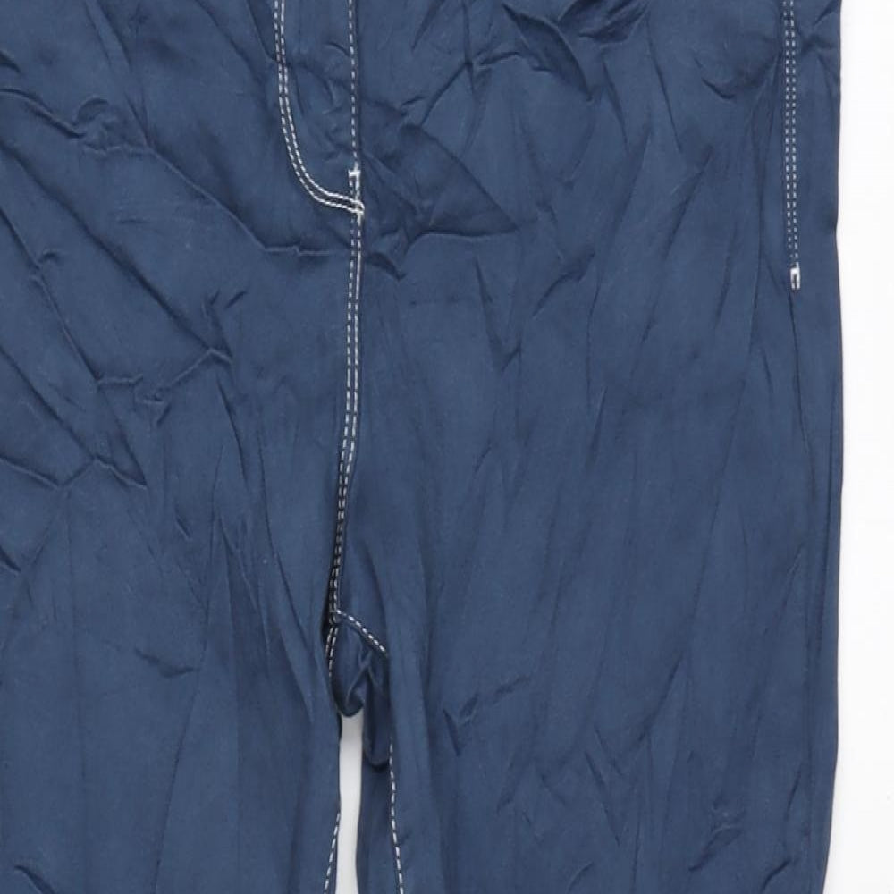Marks and Spencer Womens Blue Cotton Blend Skinny Jeans Size 14 L28 in Regular Zip