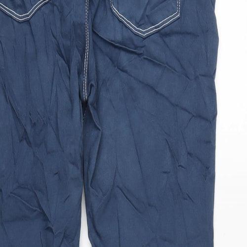 Marks and Spencer Womens Blue Cotton Blend Skinny Jeans Size 14 L28 in Regular Zip