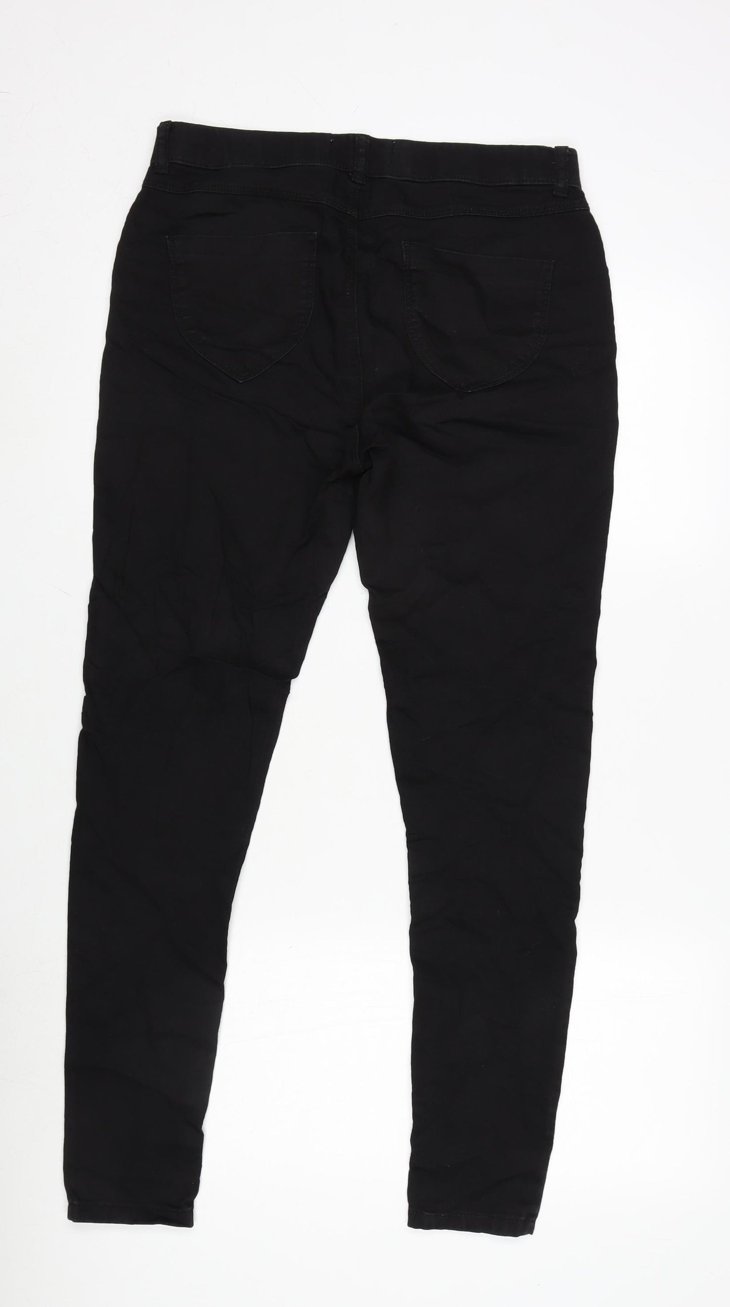 Dorothy Perkins Womens Black Cotton Blend Jegging Jeans Size 12 L28.5 in Regular