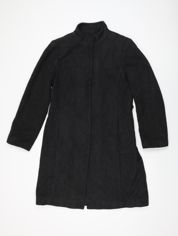 PCF Womens Black Overcoat Coat Size 10 Button