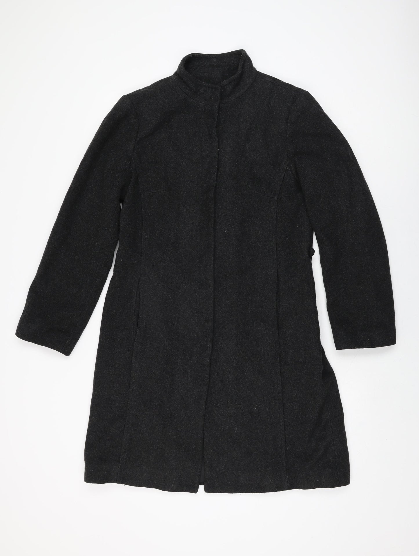 PCF Womens Black Overcoat Coat Size 10 Button