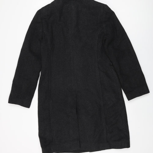 PCF Womens Black Overcoat Coat Size 10 Button