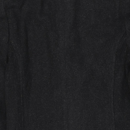 PCF Womens Black Overcoat Coat Size 10 Button