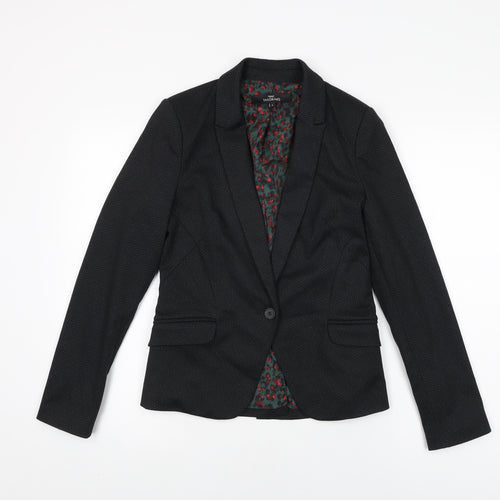 NEXT Womens Black Polyester Jacket Suit Jacket Size 8