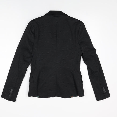 NEXT Womens Black Polyester Jacket Suit Jacket Size 8