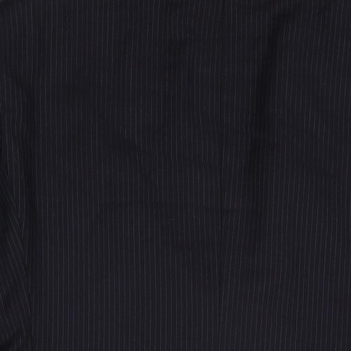 Linea Mens Black Striped Wool Jacket Suit Jacket Size 42 Regular
