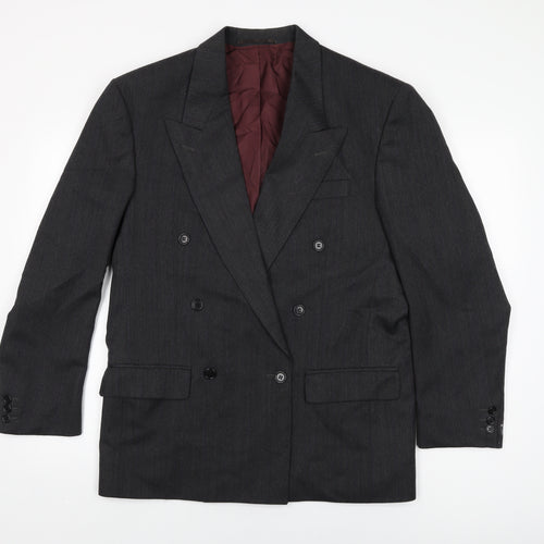 Angelo Litrico Mens Grey Polyester Jacket Suit Jacket Size 40 Regular