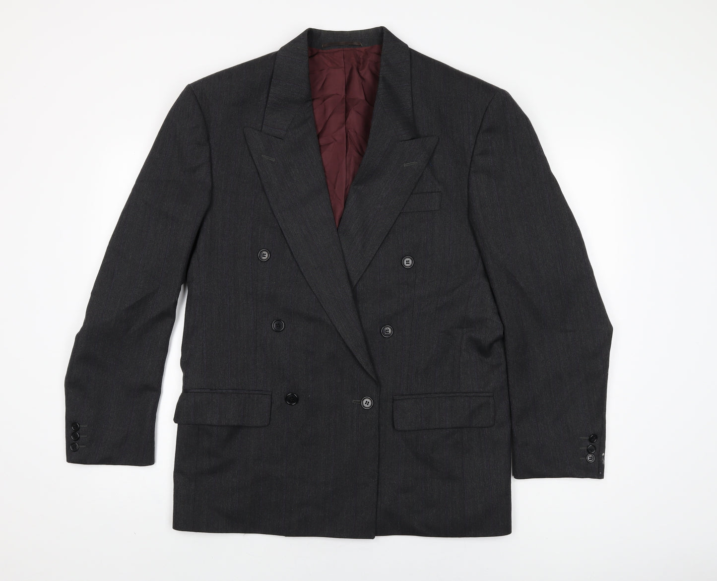 Angelo Litrico Mens Grey Polyester Jacket Suit Jacket Size 40 Regular