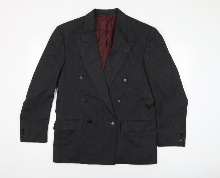 Angelo Litrico Mens Grey Polyester Jacket Suit Jacket Size 40 Regular