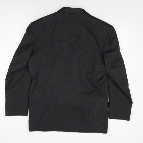 Angelo Litrico Mens Grey Polyester Jacket Suit Jacket Size 40 Regular