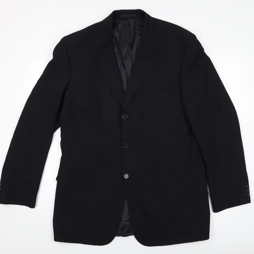 Scott & Taylor Mens Black Polyester Jacket Suit Jacket Size 42 Regular