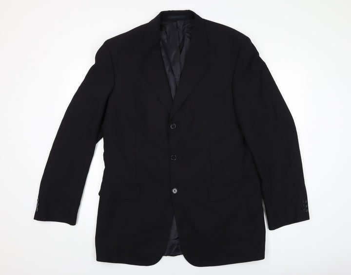 Scott & Taylor Mens Black Polyester Jacket Suit Jacket Size 42 Regular